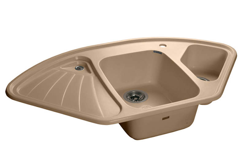 Мойка GranFest CORNER 1040, 1039х560 мм, топаз