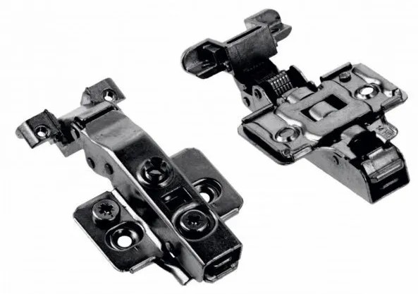 GTV Петля Silento Pro полунакладная, для алюм. рамок, с клипом, с план 0мм, доводчик 2way, БЕЗ евро, чер