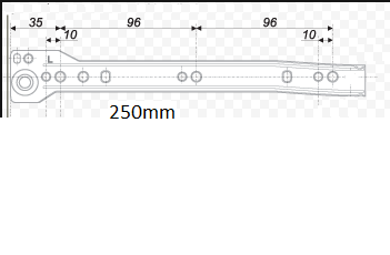 Направляющие роликовые 250мм, 0,8, белый, CMF