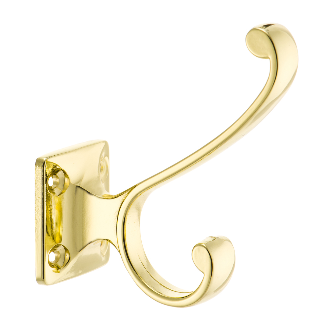 Крючок, KR 0130, двухрожковый, золото