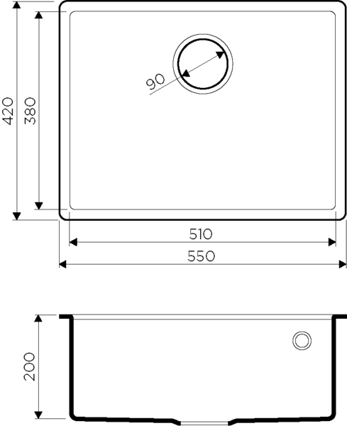 Мойка Tedori 54-U-WH, Tetogranit/белый