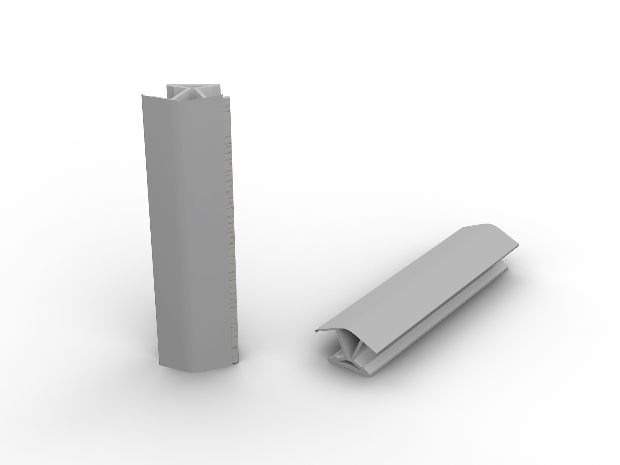 Угол 135* для цоколя универсальный, h=150мм, пластик, серый, Россия