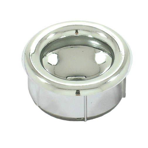 Ручка врезная, d=35мм, пластик, хром