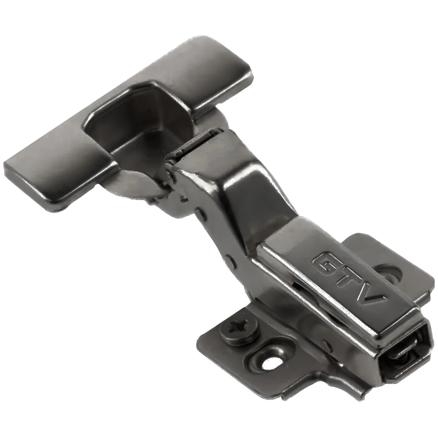 GTV Петля Silento Pro внутренняя, с планкой 0мм, доводч 2way, БЕЗ еврошурупа, 3D-регулировка, черный