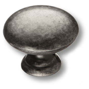 Ручка-кнопка, 15.324.30.05, d=30мм, металл, античное серебро