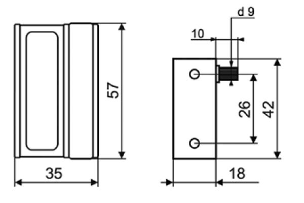 Петля для стеклянной двери, толщина до 6мм, с ручкой, хром, GTV