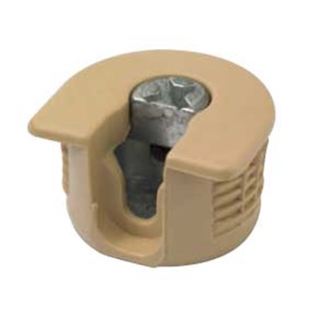 Стяжка Р-ТЕК эксцентриковая, 20,6х13,7мм, для плит толщиной 16мм, пластик, бежевый, HISSEN