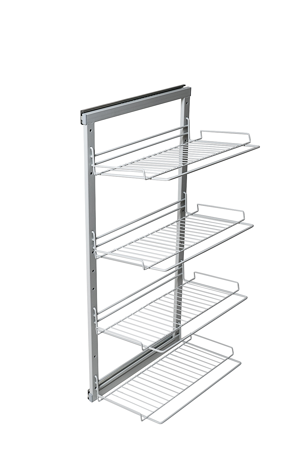 Обувница 4х-уровневая выдвижная, 320х480х1015мм, напр. с доводчиком, черный