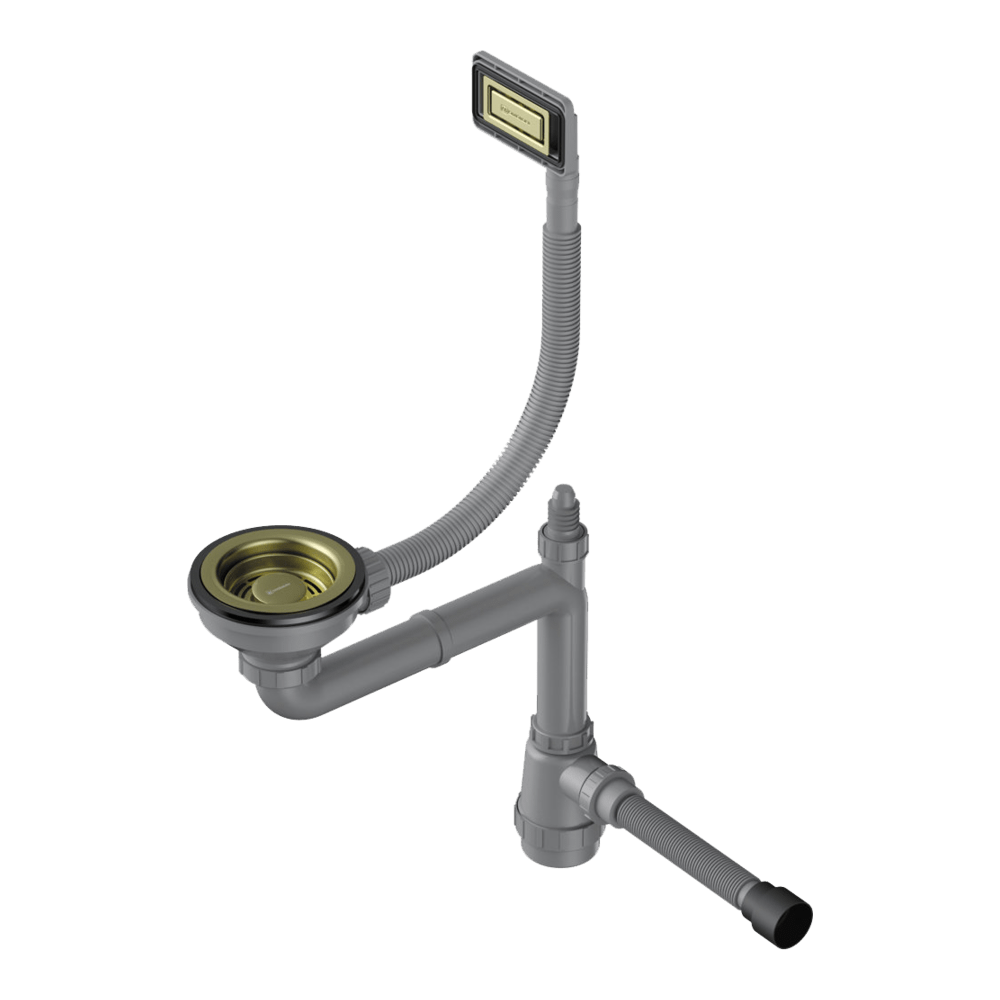 Арматура для одночашевых моек WK-1-UN-LG, универс. прямоуг. перелив, светлое золото