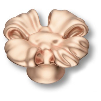 Ручка-кнопка, Г1GP, 55х55х30мм, композит, розовое золото, "Крестик"