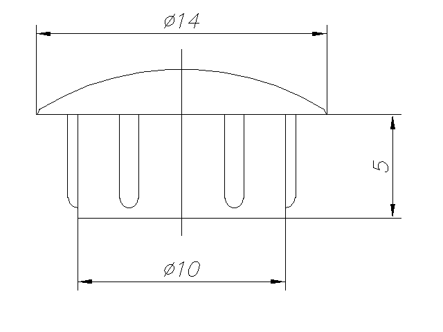 Заглушка для технических отверстий, d=10мм, антрацит