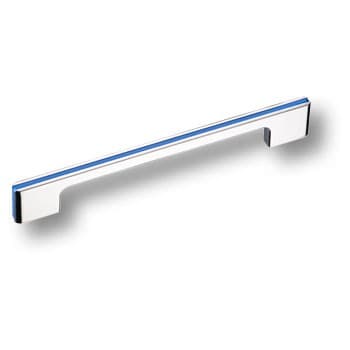 Ручка-скоба, 182160MP02PL12, 160мм, металл/пластик, хром/синий