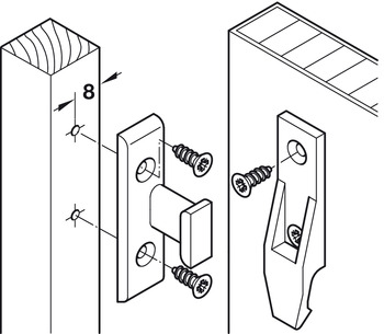 Рамная деталь KEKU EHS, черный, Hafele