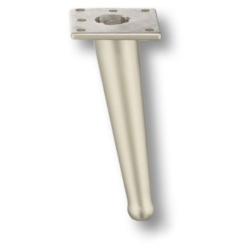 Опора декоративная мебельная BONE, h=140мм, металл, никель