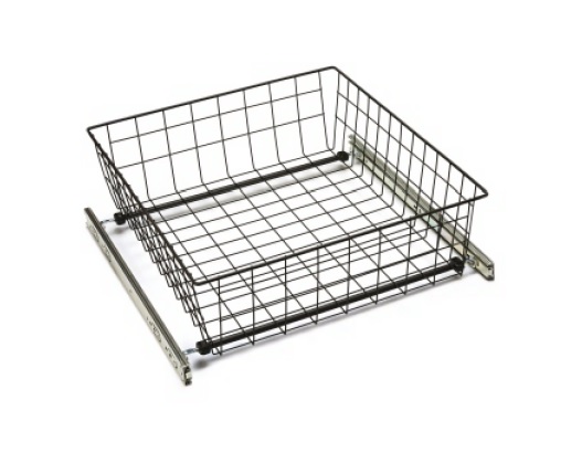 Решетчатая выдвижная емкость, 335х475х150мм, шариковые направляющие, черная