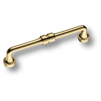 Ручка-скоба, 551-128-Gold, 128мм, металл, глянцевое золото