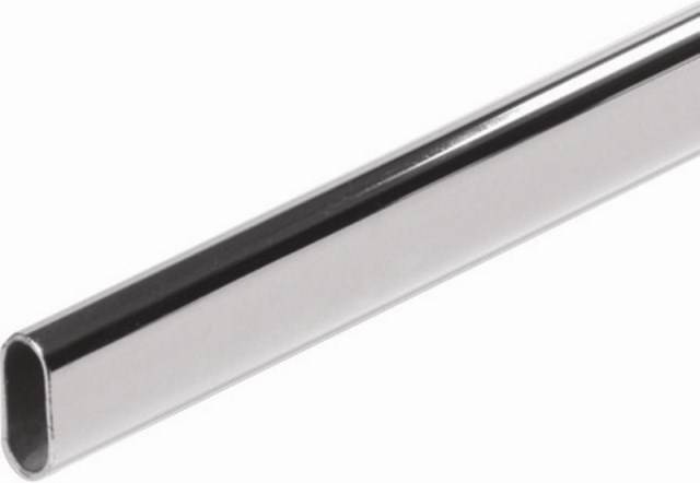 Штанга овальная 15х30мм, толщина 0,6мм, L=3000мм, хром, CMF