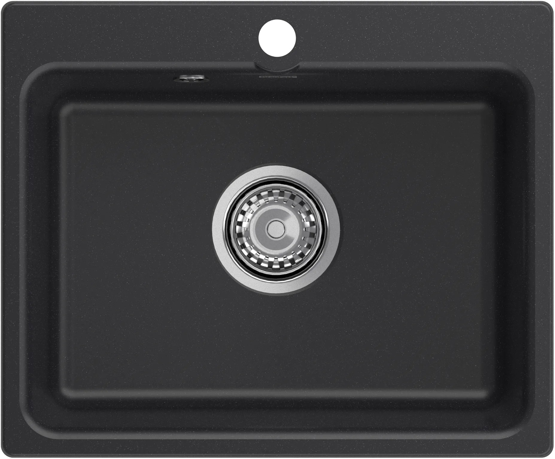 Мойка GranFest SMART 520, 520х430 мм, черный (без сифона) 