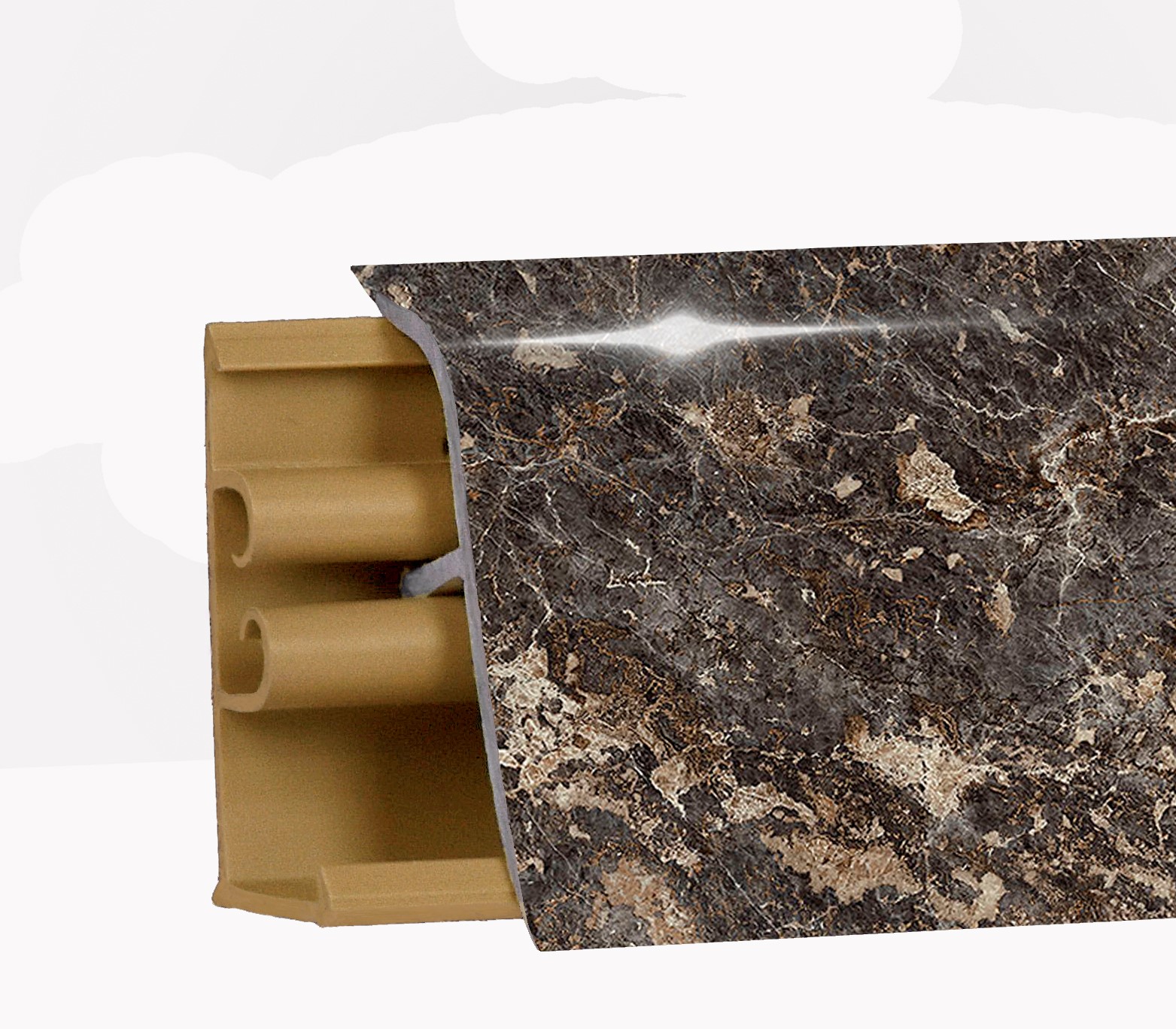 Плинтус LB-38, L=3000мм, королевский опал глянец, Россия