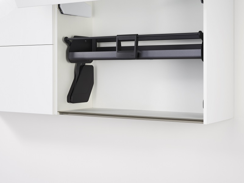 Выдвижная система Ай Мув в базу 800мм, 1 полка, в верхний шкаф, с довод., антрацит, Kessebohmer