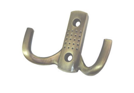 Крючок, 300.01, "точка", двухрожковый, бронза, CMF