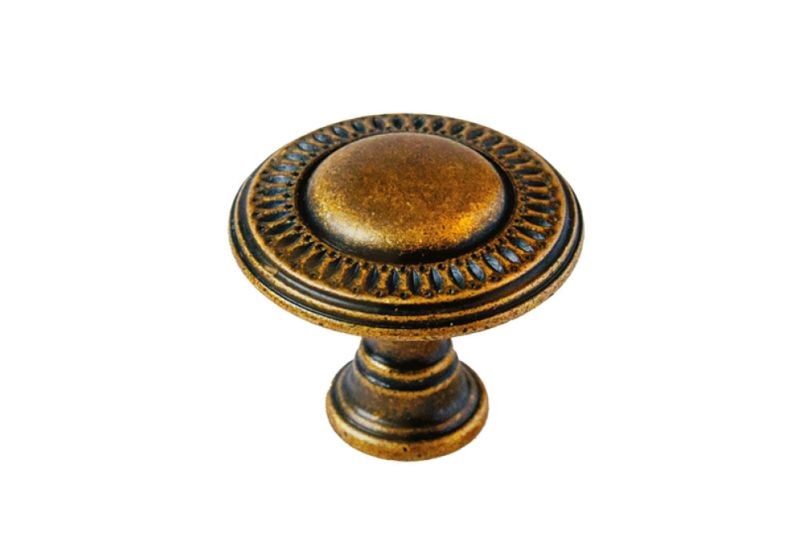 Ручка-кнопка, 192, d=35мм, металл, античная бронза