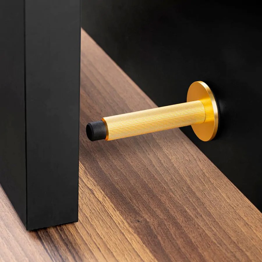 Стопор для двери ARPA, 8013103L291, настенный, 100х50мм, металл, брашированная латунь, Viefe