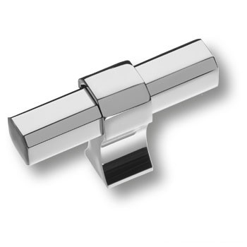 Ручка-кнопка, 8720 0008 CR-CR, 37х12х60мм, металл, глянцевый хром