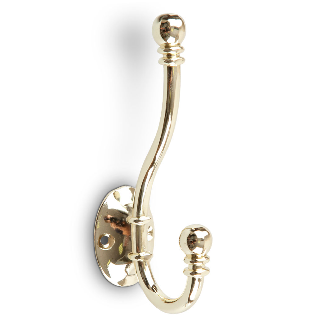 Крючок, KR 0180, двухрожковый, золото