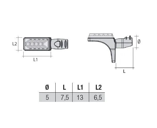 Полкодержатель лопатка для стекла 5мм с пластиковой площадкой, никель, Permo