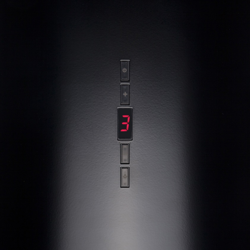 Вытяжка островная Fury Black, 31 см, без угольн. фильтра, ПДУ, черный, Konigin