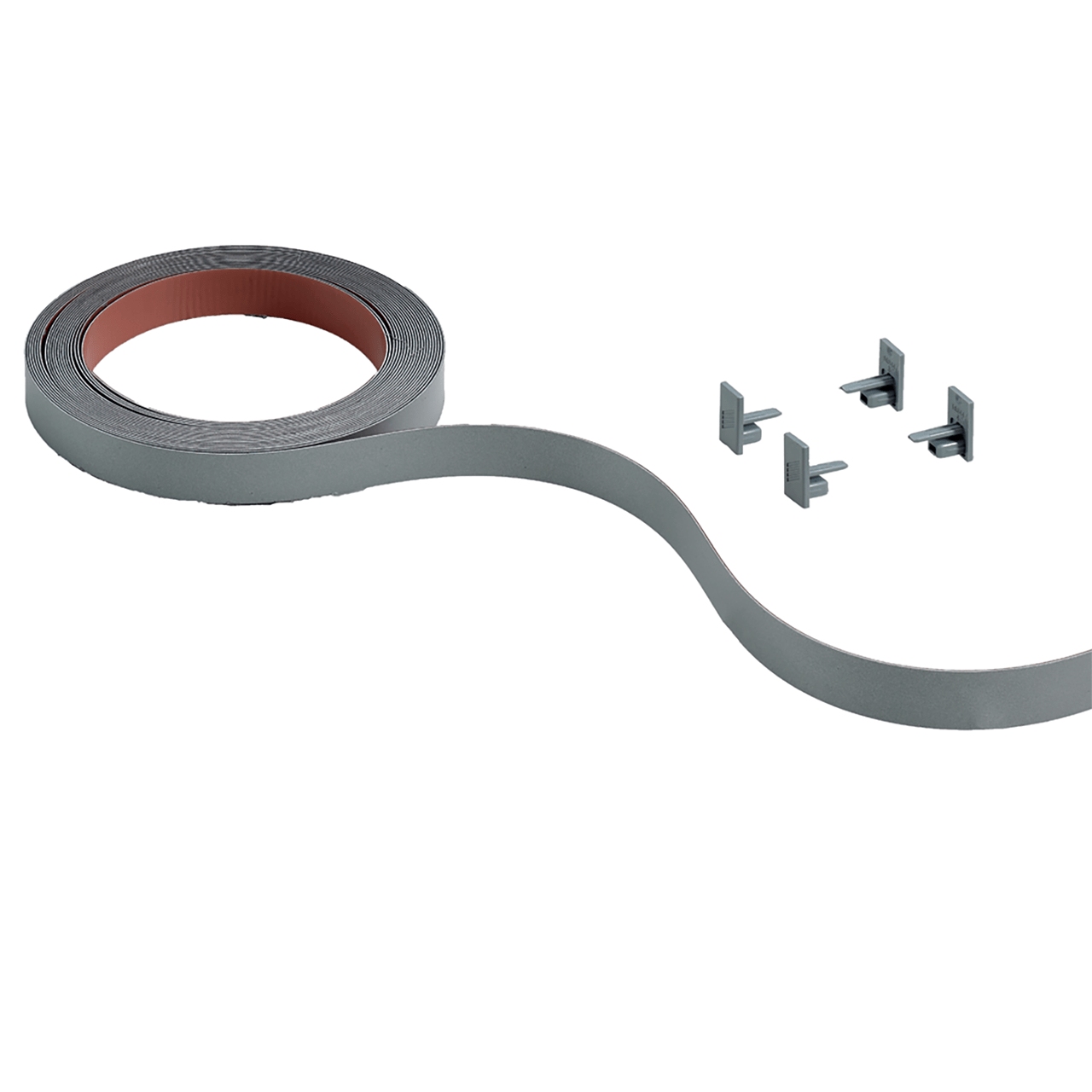 Декоративный профиль гибкий, L2500, H16, под приклеивание, серебристый