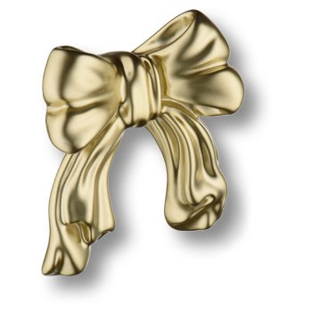 Ручка-кнопка, Б1G, 80х70х45мм, композит, золото, "Бантик"
