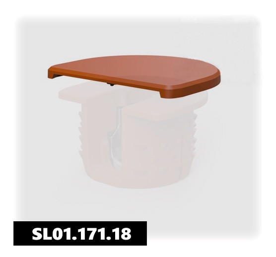 Крышка для стяжки эксцентриковой RAFIX, пластик, коричневый