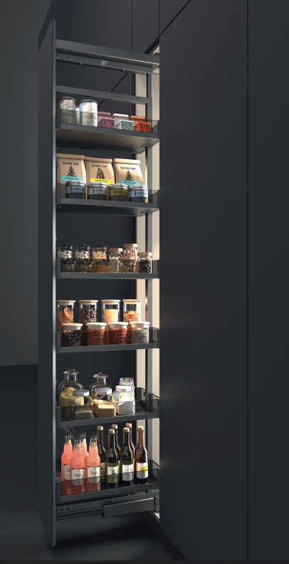 Комплект корзин колонны выдвижной S109LR, 5 шт, 300мм, антислип, антрацит, Jet