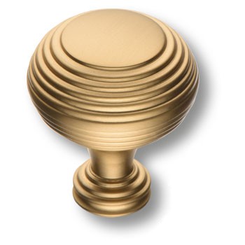 Ручка-кнопка, 1937 0032 GB, d=32мм, металл, матовая латунь