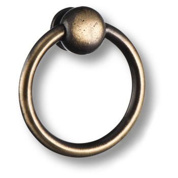 Ручка-кольцо, 15.201.02.04, d=36мм, металл, старая бронза
