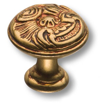 Ручка-кнопка, 15.366.25.13, d=25мм, металл, французкое золото