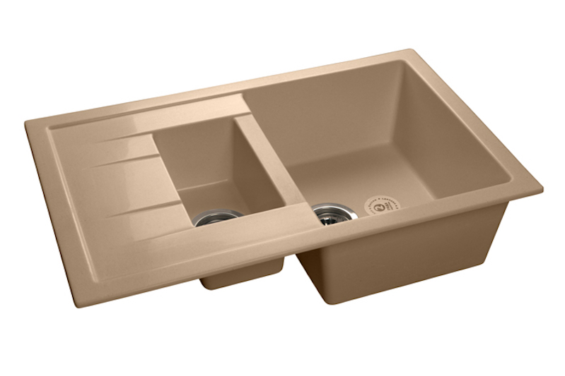 Мойка GranFest QUADRO 775KL с крылом, 765х495 мм, топаз