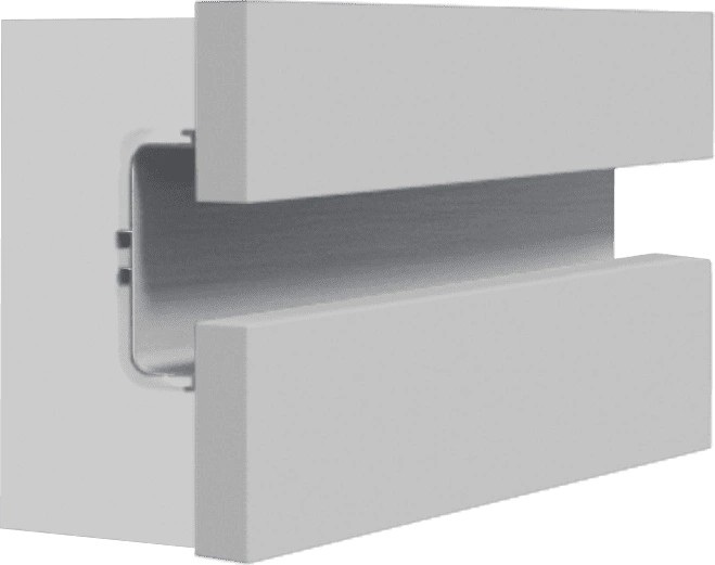 Горизонтальная ручка-профиль C-образная, h=73 мм, L=2,5м, золото матовое, AQ