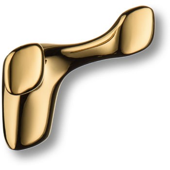 Крючок, 2005 0080 GL, двухрожковый, металл, глянцевое золото