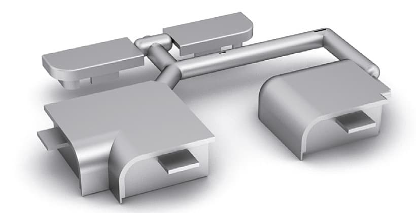 Комплект заглушек и уголков (2 заглушки, 1 внешний угол, 1 внутренний угол)