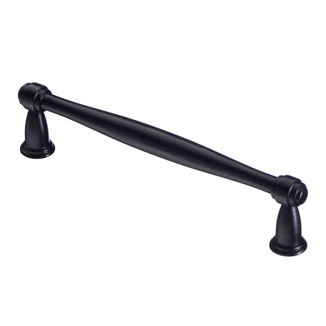 Ручка-скоба, 110, 128мм, металл, античный черный