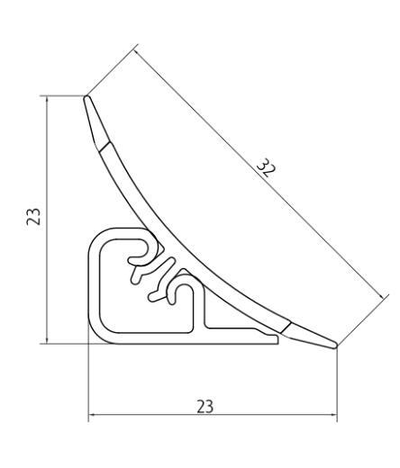 Плинтус LB-23, галия, 3000мм