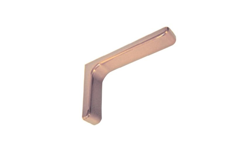 Полкодержатель Г-образный, L=120мм, сталь/пластик, светло-коричневый, без крепежа, Jet