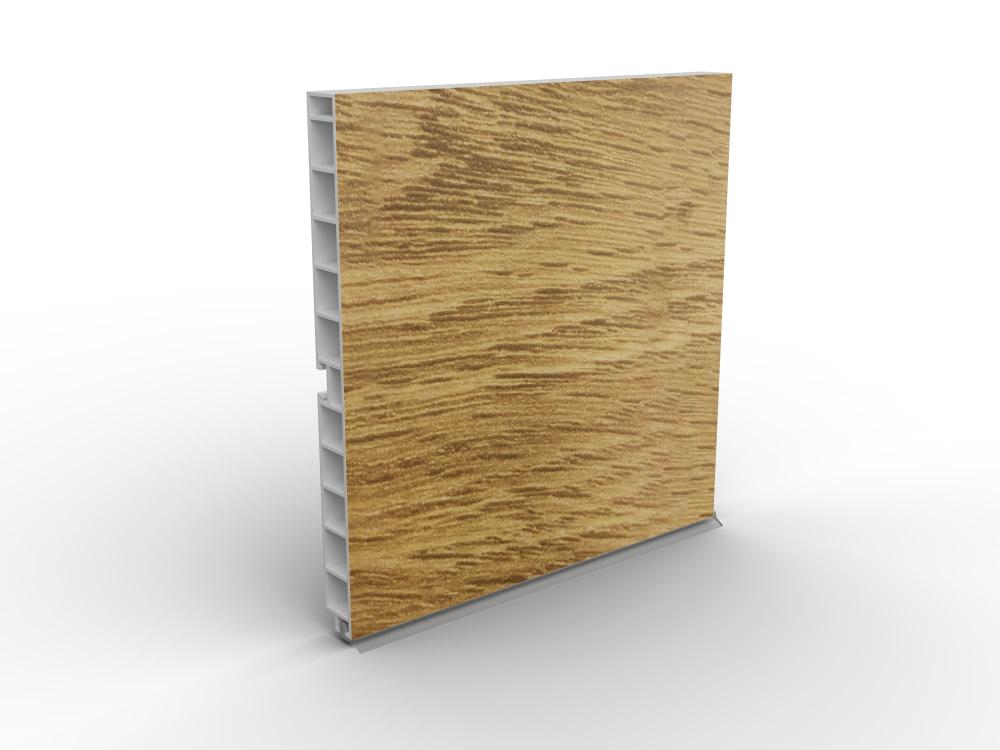 Цоколь пластиковый, h=150мм, L=4000мм, пластик, дуб крафт золотой (30), Россия