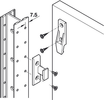 Рамная деталь KEKU EHS, черный, Hafele