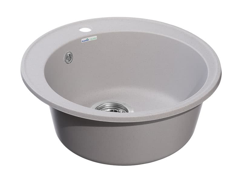 Мойка GranFest QUARZ 08, d=480 мм, серый (круглая, без сифона)