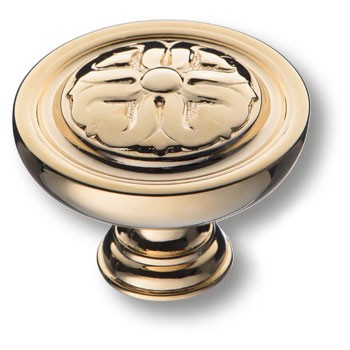 Ручка-кнопка, BU 009.50.19, d=50мм, металл, глянцевое золото