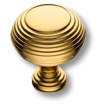 Ручка-кнопка, 1937 0032 GL, d=32мм, металл, глянцевое золото